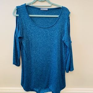 Loveappella cold shoulder top